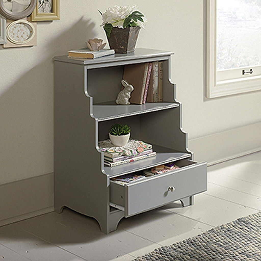 Gray 2-Shelf Accent Bookcase R395824