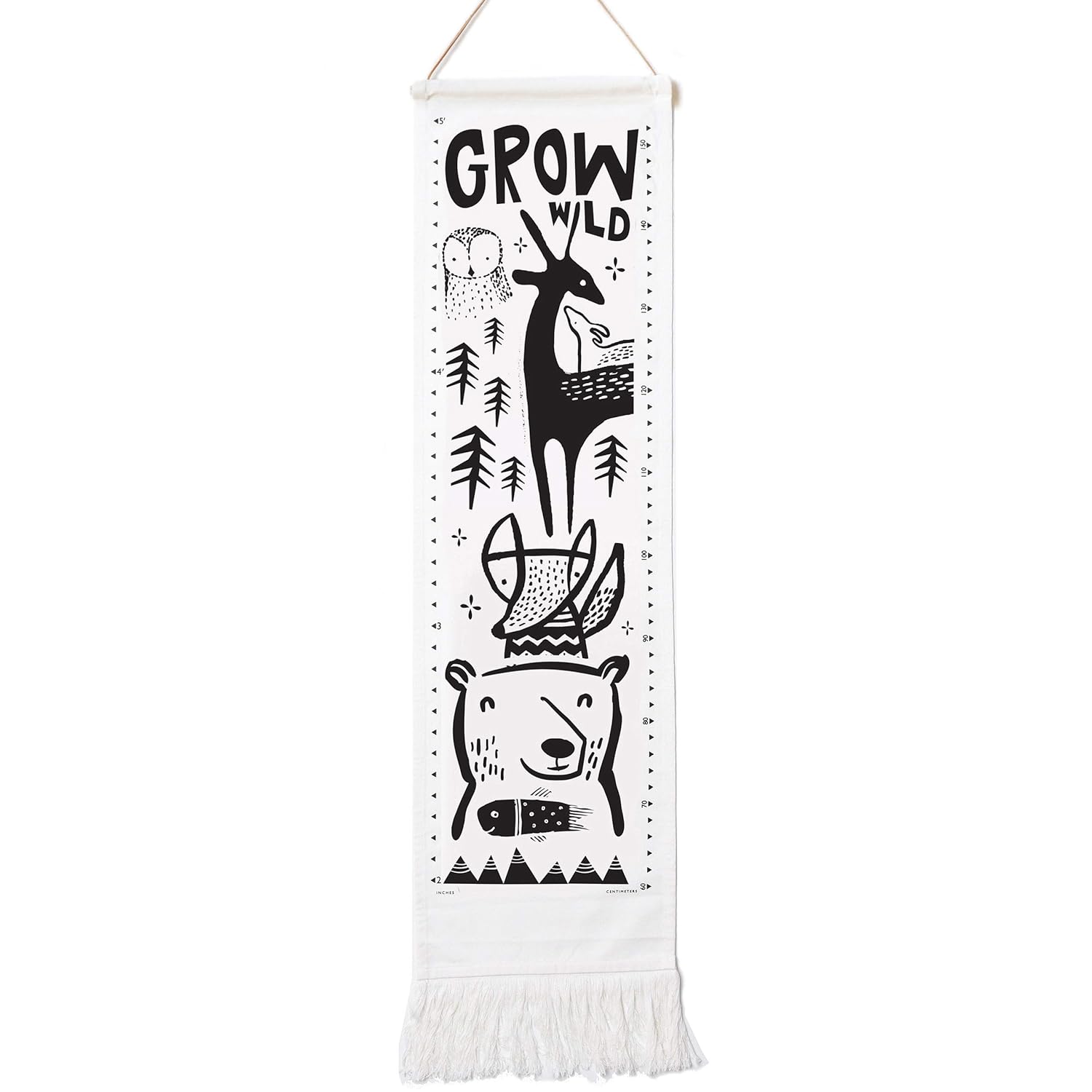 Ocean Canvas Growth Chart - Wall Hanging Height Chart for Kids - (44x13 Inches) Pack of 2 U159
