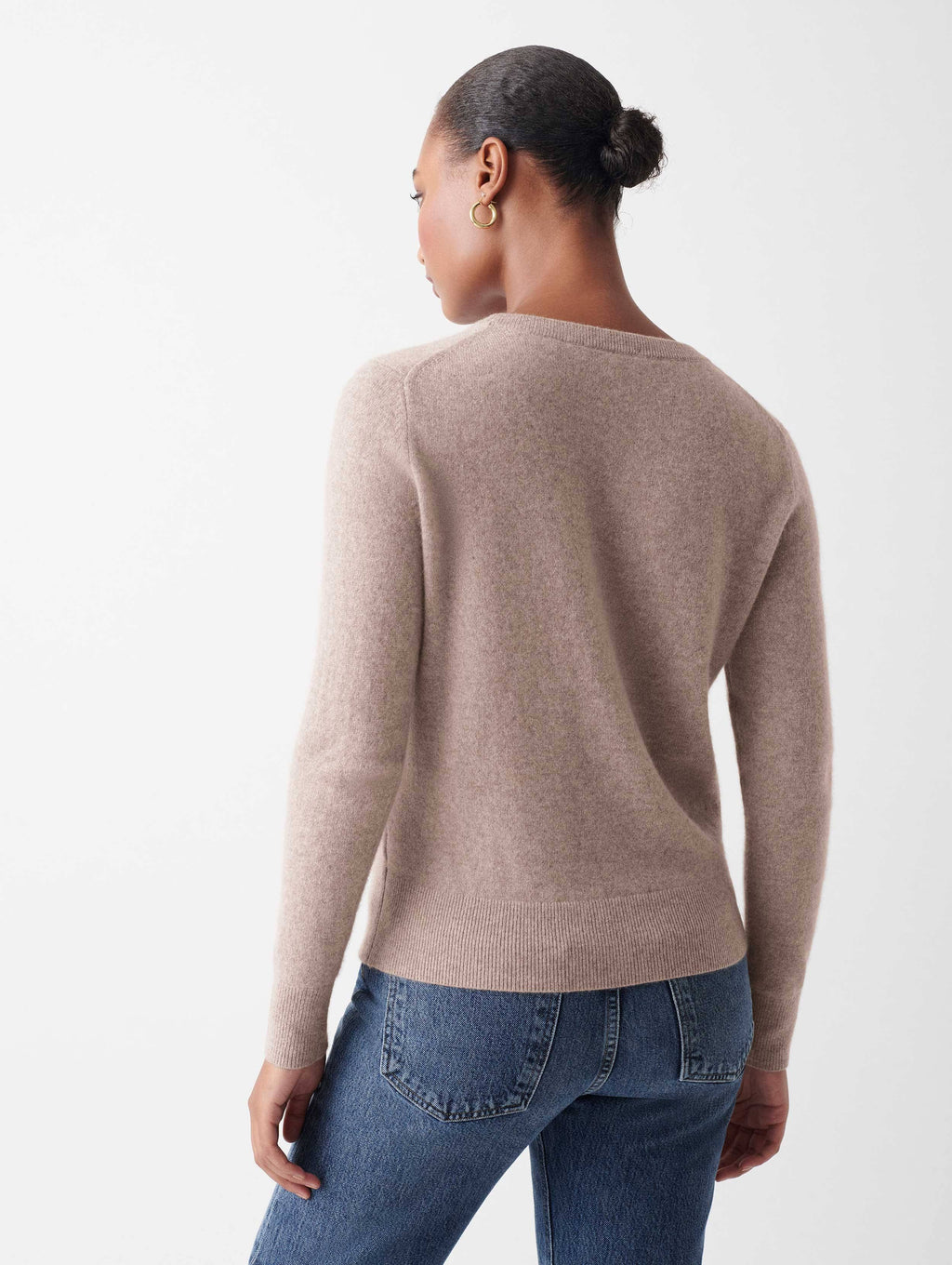 Oak Heather Cashmere Crewneck B29056