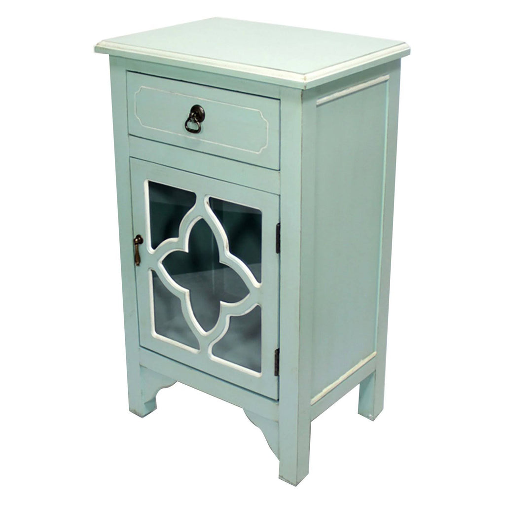 Blue 1 Drawer Accent Cabinet T8923