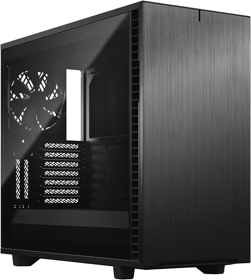 Black Brushed Aluminum/Steel Mid Tower Computer Case T41544