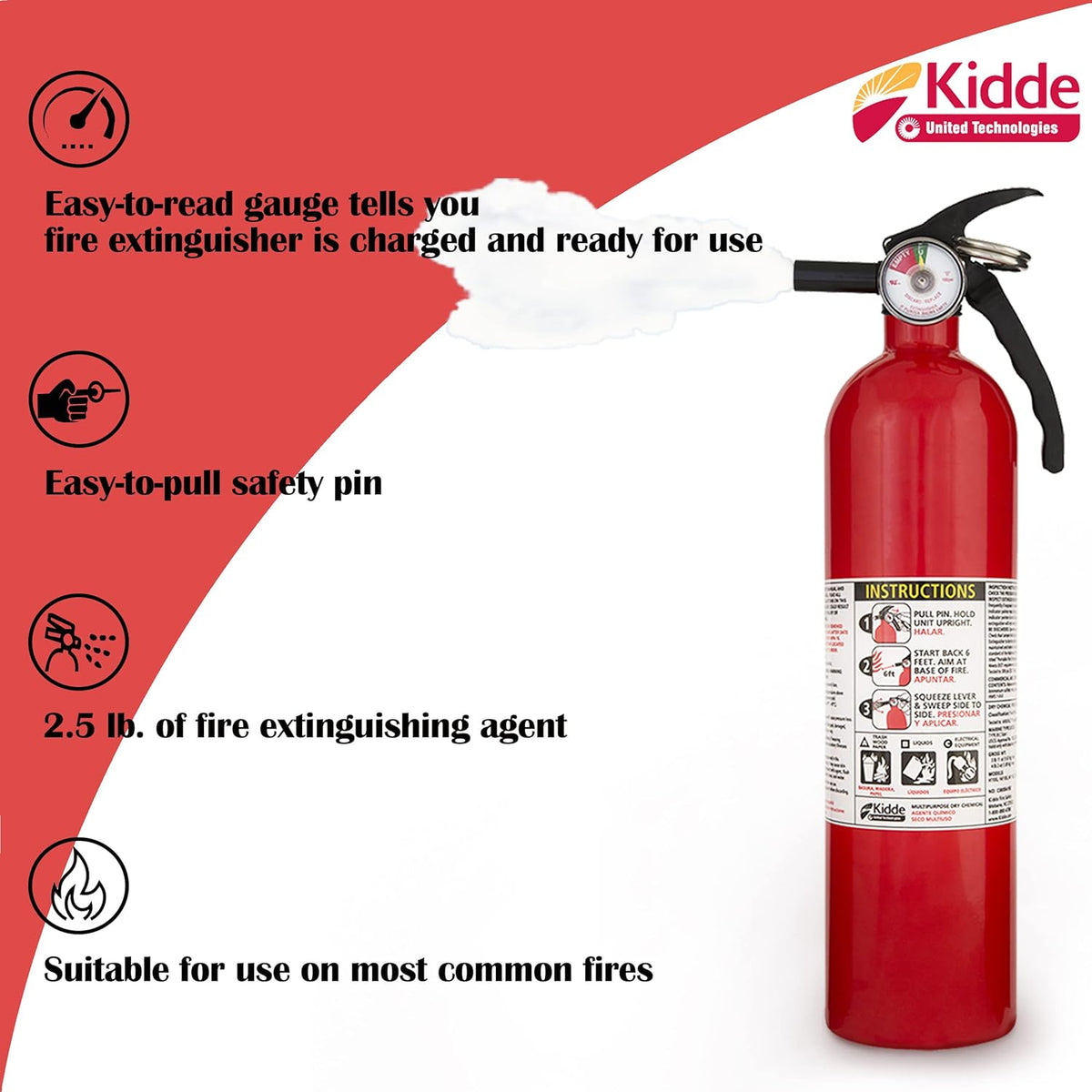 7 Pack Red Multipurpose Fire Extinguishers P23803