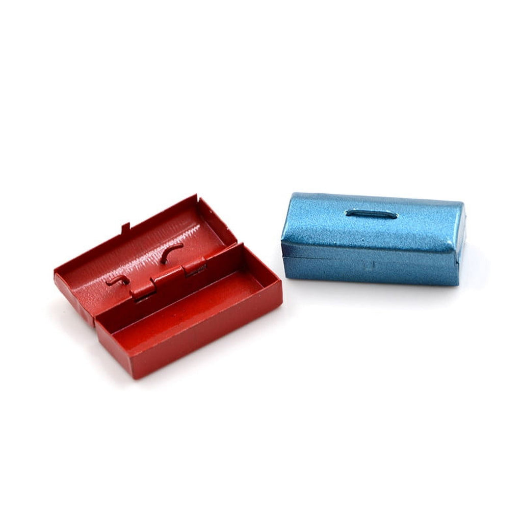 Red/Blue 1:12 Dollhouse Miniature Metal Tool Box Z7462