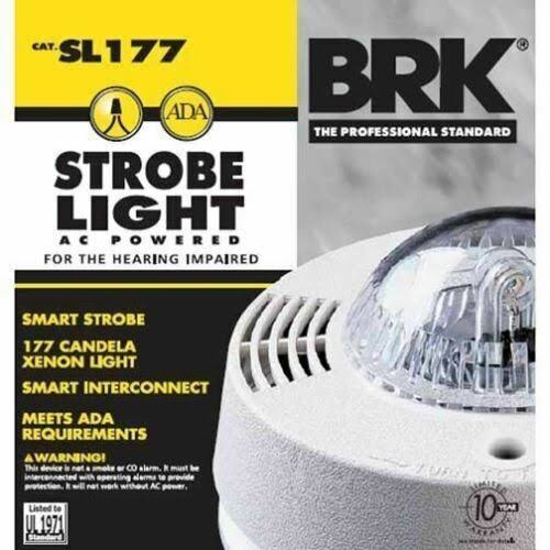 Hard Wired Smoke Carbon Monoxide Photoelectric Alarm with Strobe A86351