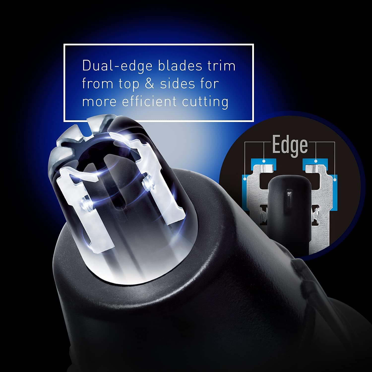 Men's Nose & Ear Hair Trimmer with Vacuum Cleaning System A757