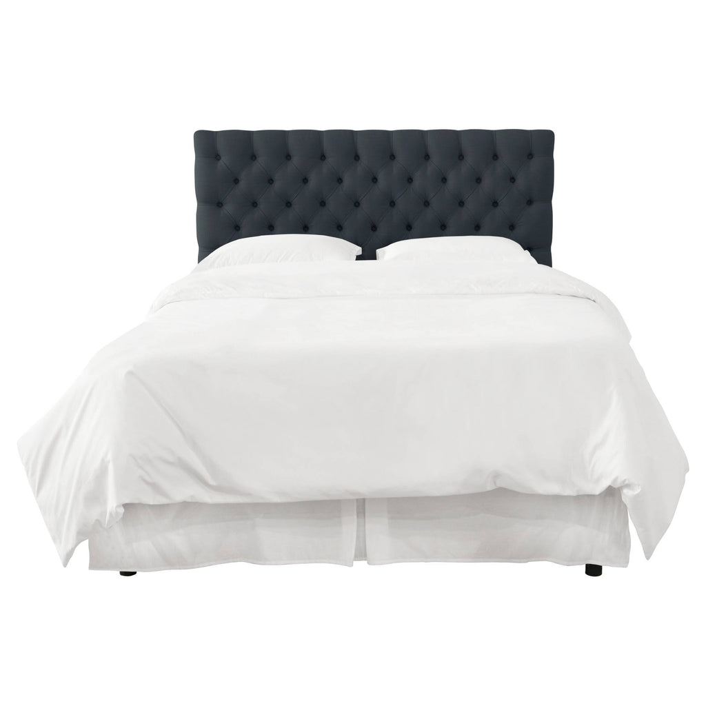 Twin Tufted Headboard Linen Ink R725
