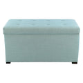 Green 8 Button Tufted Storage Bench P438