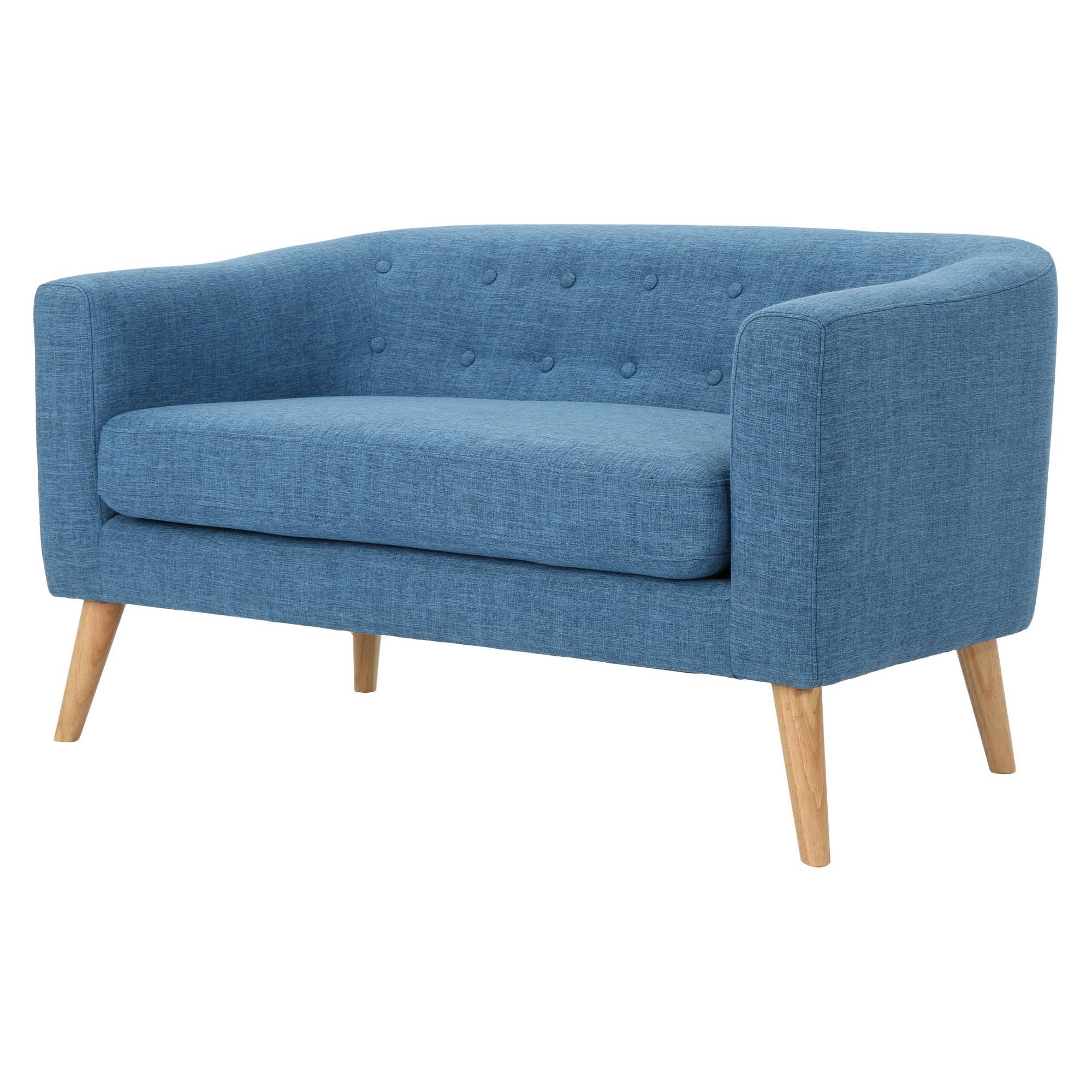 Muted Blue Mid-Century Loveseat K22232