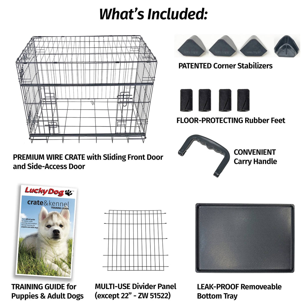 36 inch Sliding Double Door Wire Dog Crate G400727