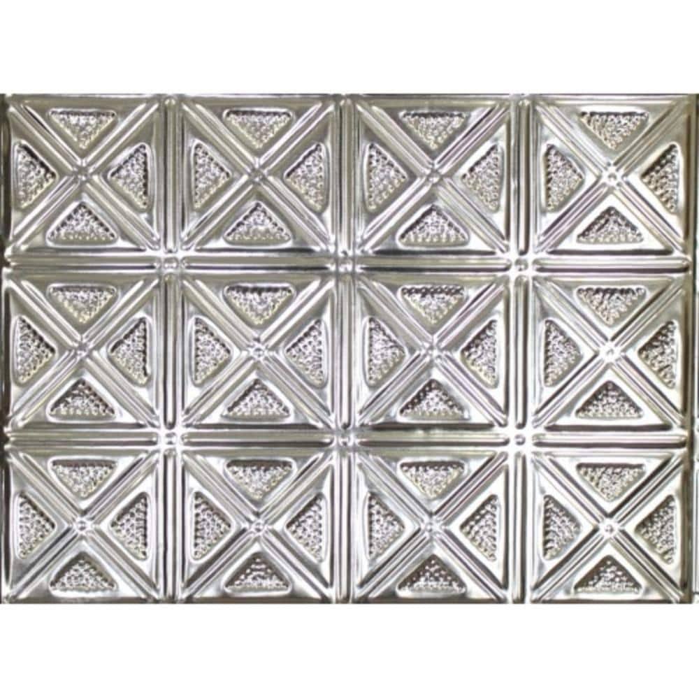 18-in x 24-in 5-Pack Stainless/Clear Coated Metal Surface-Mount Panel Ceiling Tiles T763532