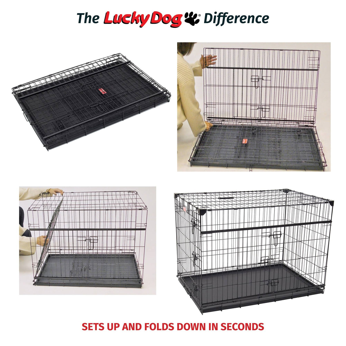 36 inch Sliding Double Door Wire Dog Crate G400727