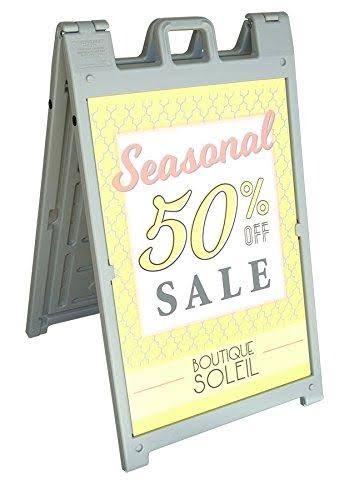 Gray A-Frame Sign Stand K273