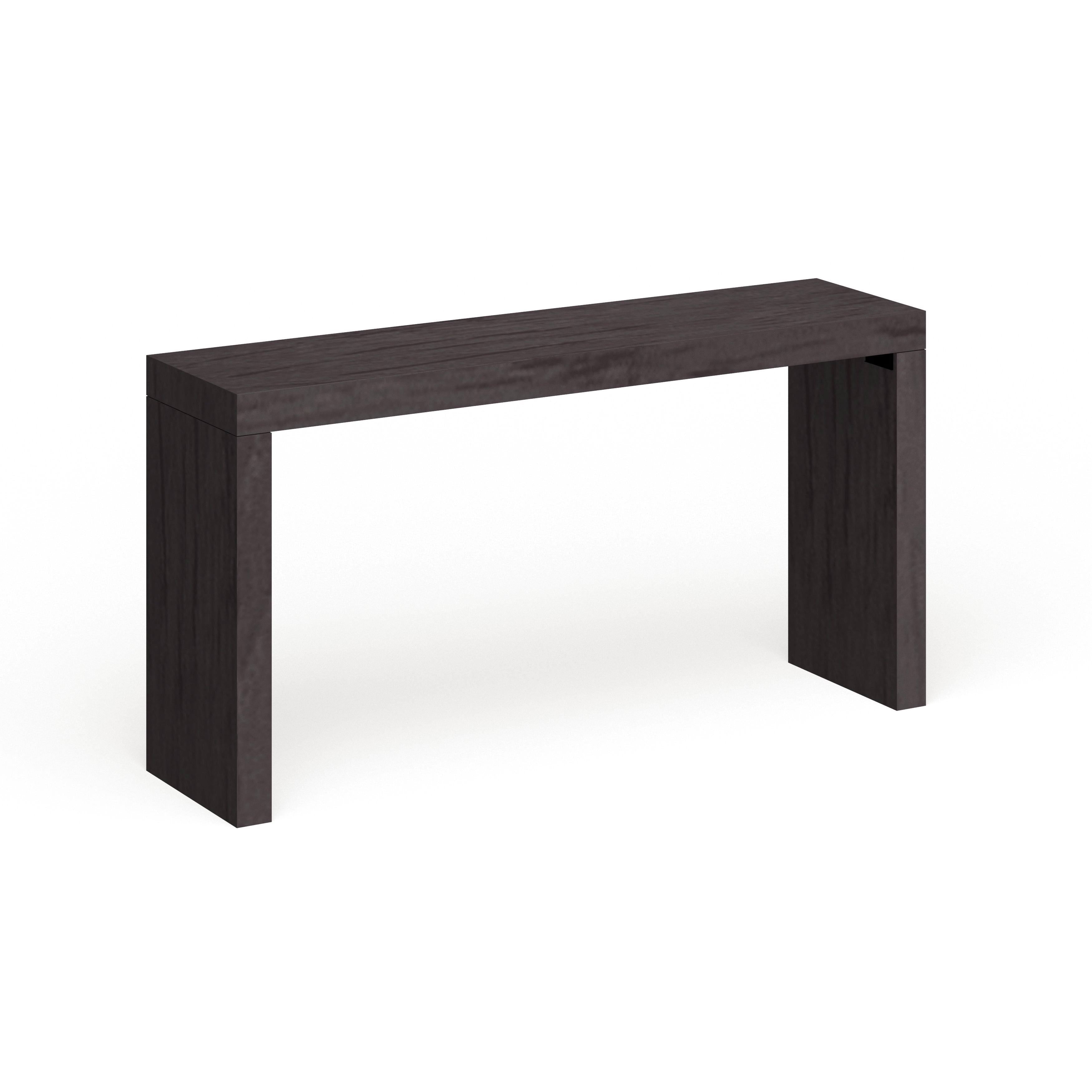Black Wood Grain Veneer Console Table D8739
