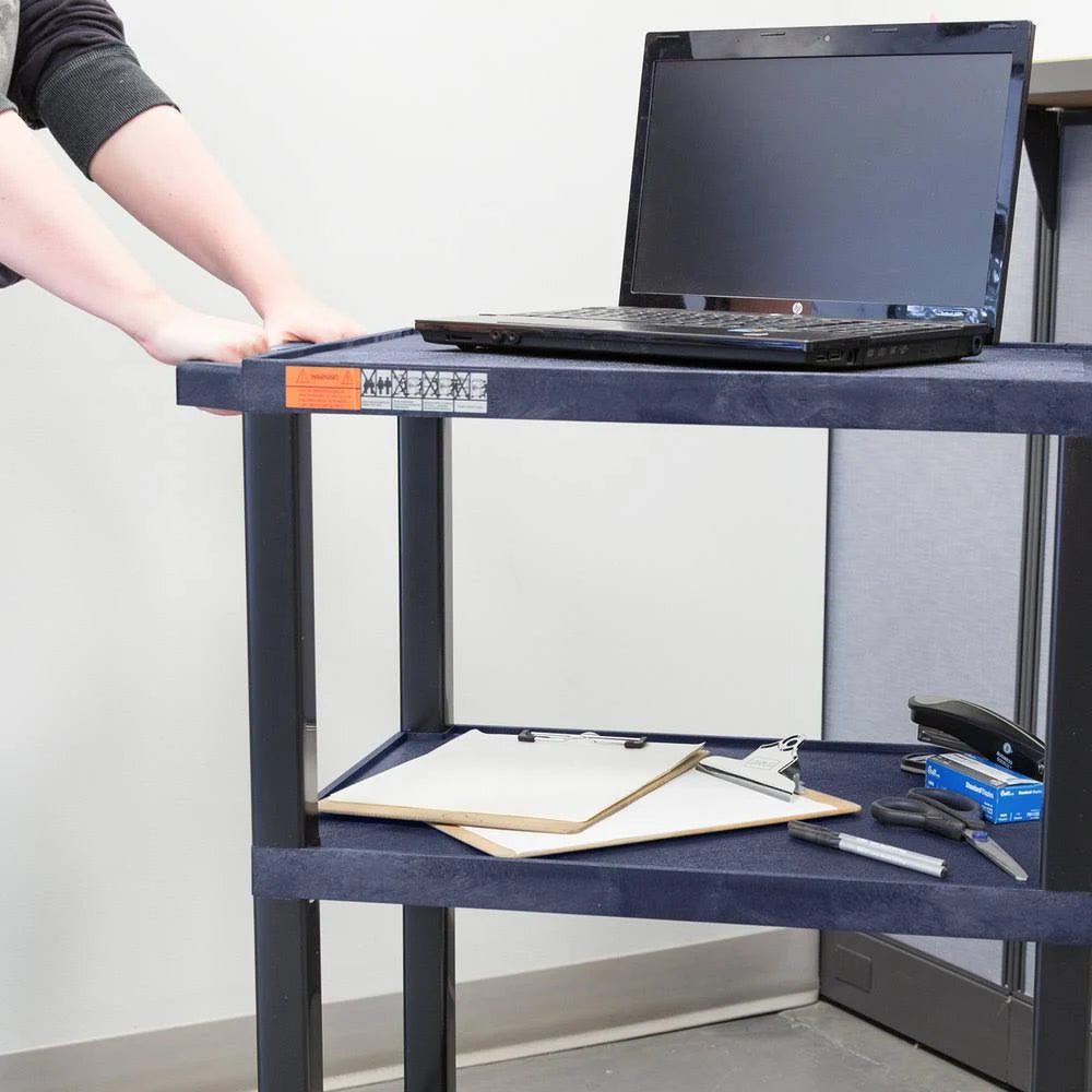 Navy Blue 3 Shelf Utility Cart U232