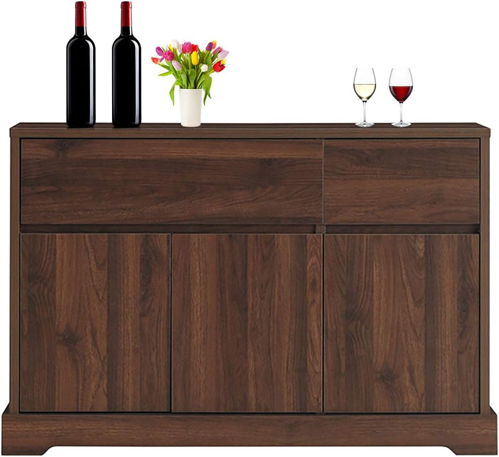 Walnut Buffet Sideboard with 2 Drawers and 2 Cabinets Z15133