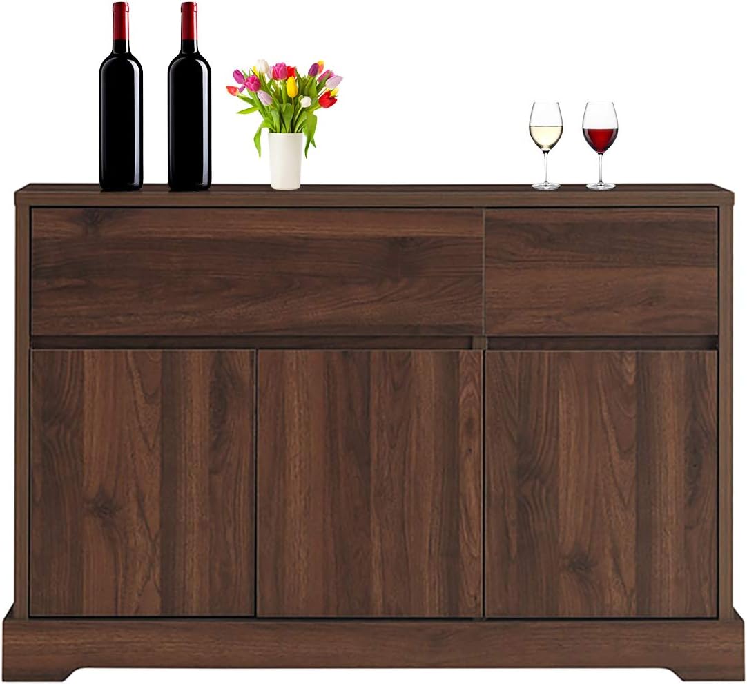 Walnut Buffet Sideboard with 2 Drawers and 2 Cabinets Z15133