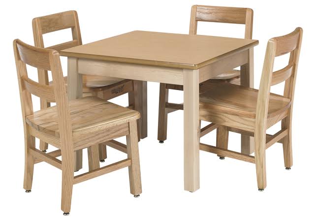 Square Laminate Top Wood Table L65237