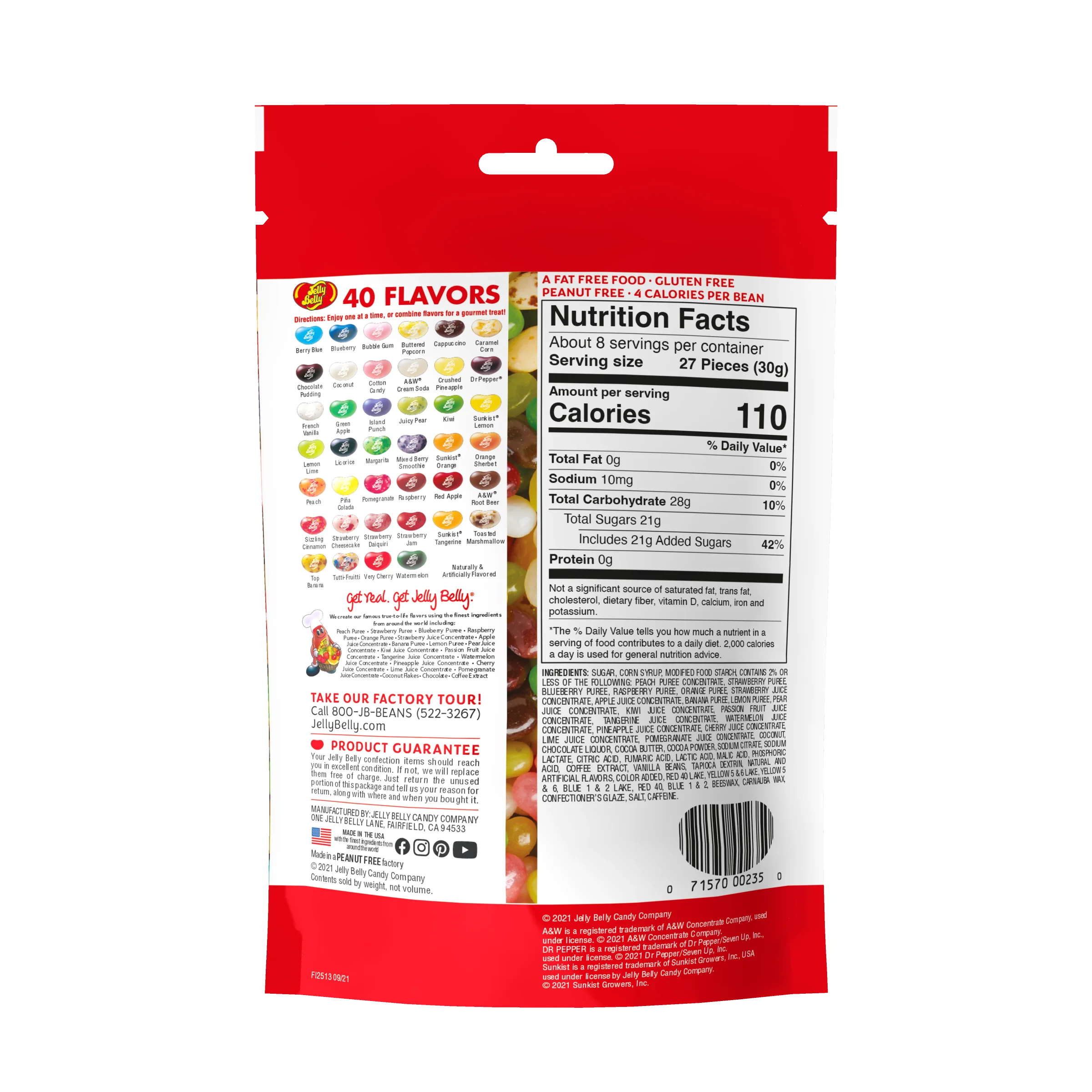8.25 oz Bag Assorted Flavors Jelly Beans Candy V2007