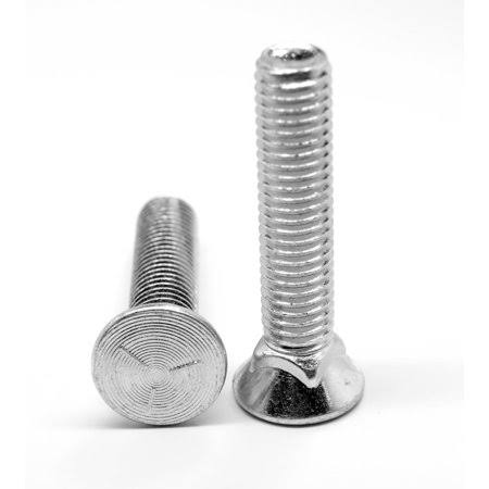 1/2 inch-13 x 4 inch Coarse Thread Grade 5 Plow Bolt #3 Flat Head Medium Carbon Steel Zinc Plated Pk 150 J42954
