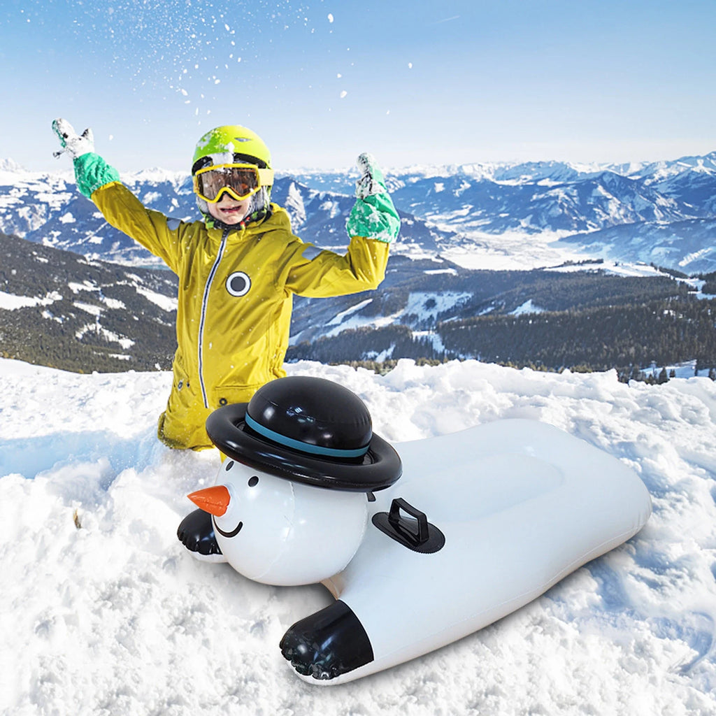 Inflatable Snowman Ski Ring Christmas Sleigh L3644