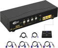 4 Port USB VGA KVM Switch with Audio and Cables W917400