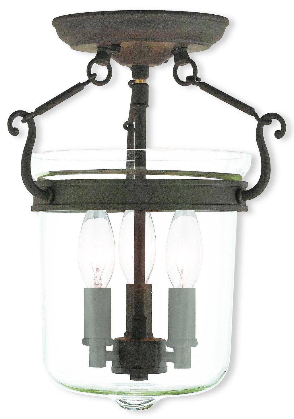 Bronze 3 Light Ceiling Mount I285