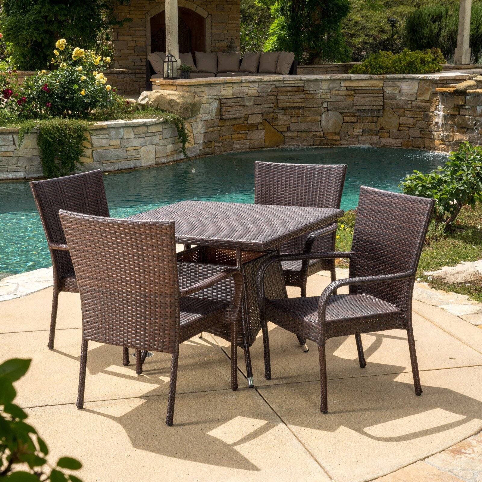5 Piece Square Patio Dining Set Z39793