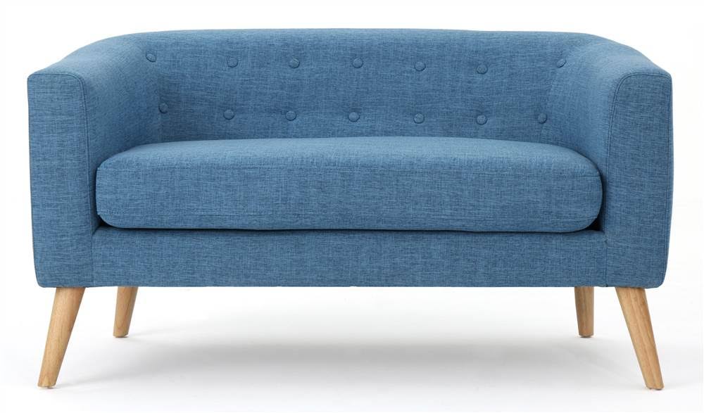 Muted Blue Mid-Century Loveseat K22232