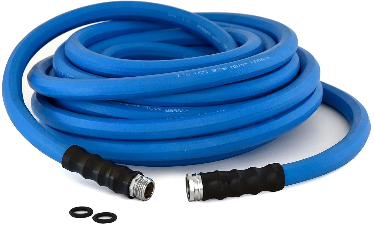 1" x 25' 100% Rubber Garden Hose, 500 PSI, Pack of 2 W304105