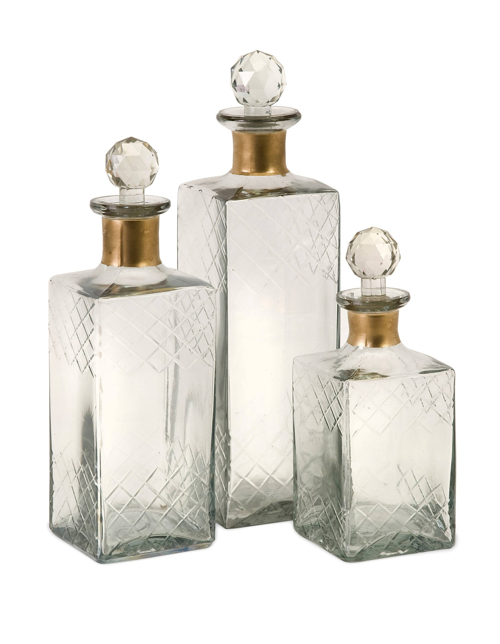 Etched Decanters (Set of 3) Z415022