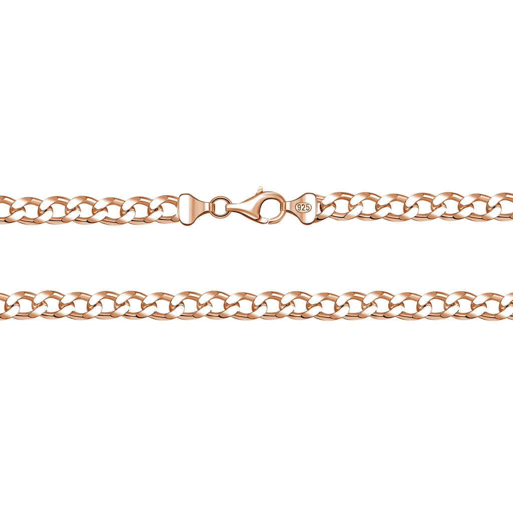 Sterling Silver Handmade 6mm Cuban Chain Necklace F910486