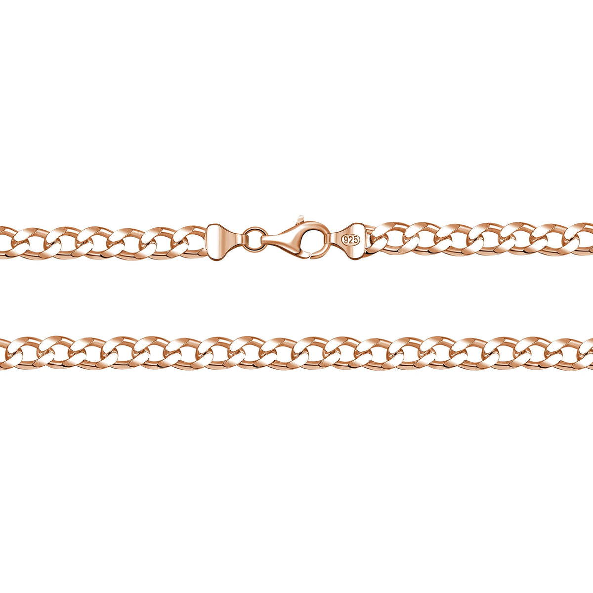 Sterling Silver Handmade 6mm Cuban Chain Necklace F910486