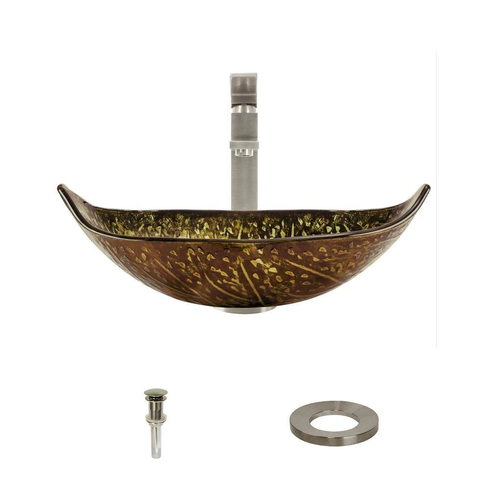 Brushed Nickel Vessel Faucet Ensemble P82381