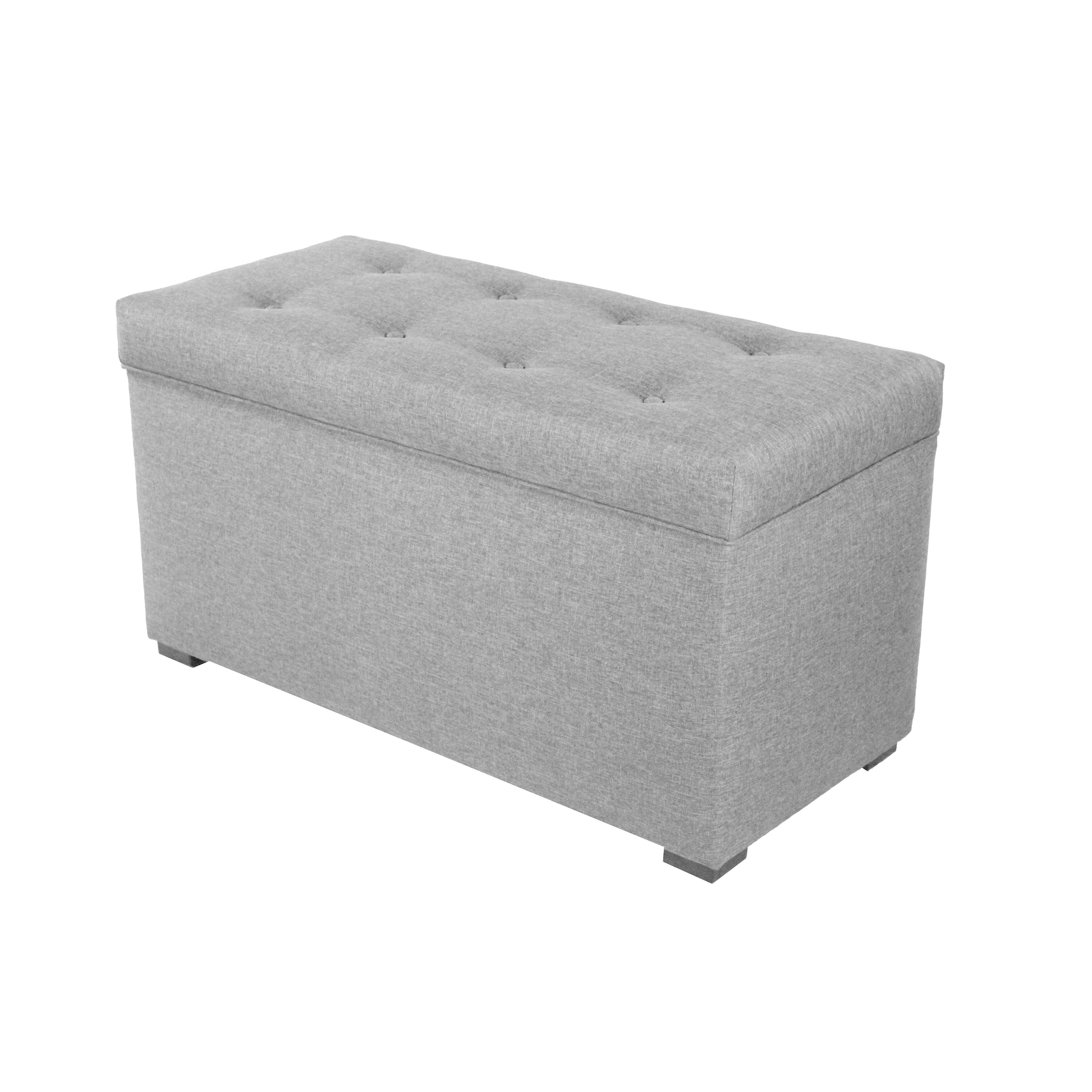 Green 8 Button Tufted Storage Bench P438