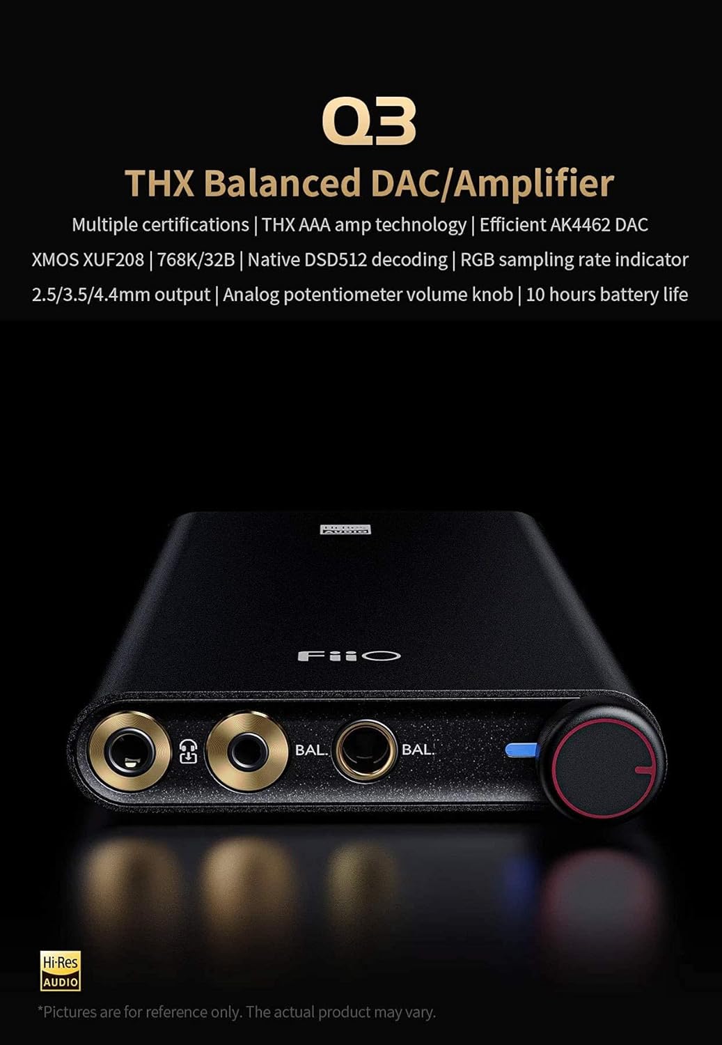 FiiO Q3 Headphone Amplifier with THX AAA Amp Technology K65656