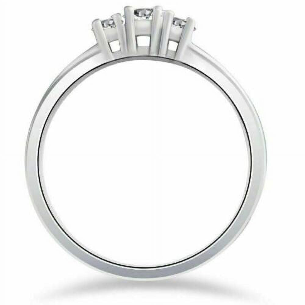 14k White Gold Three Stone Diamond Ring O2140
