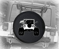 Black 32 Inch Spare Tire Cover with Backup Camera Hole A7013