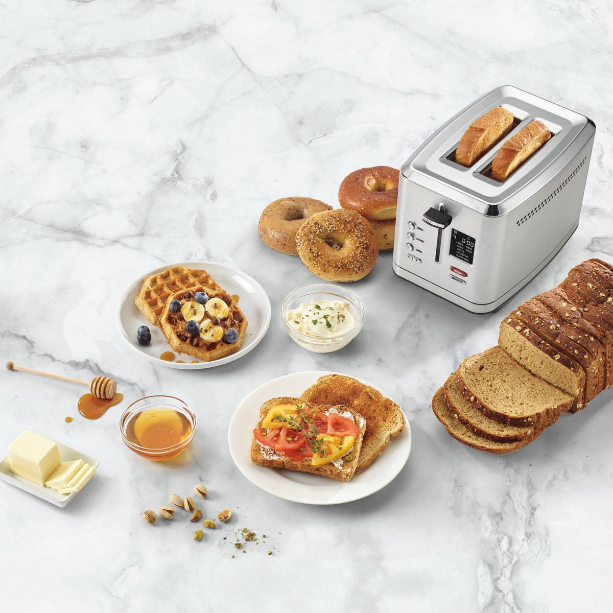 2-Slice Digital Toaster, Silver A1389