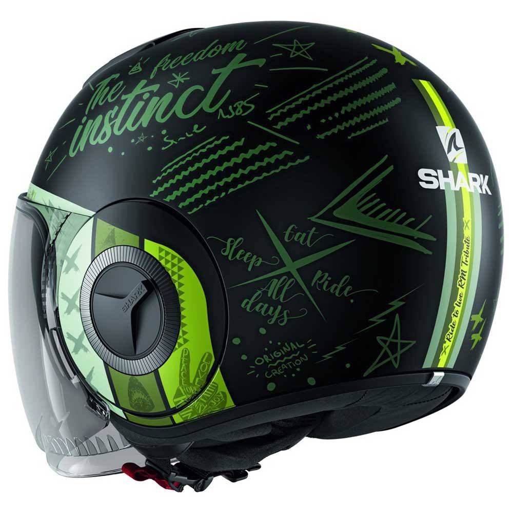 Mat Black Green Size M Helmet V135