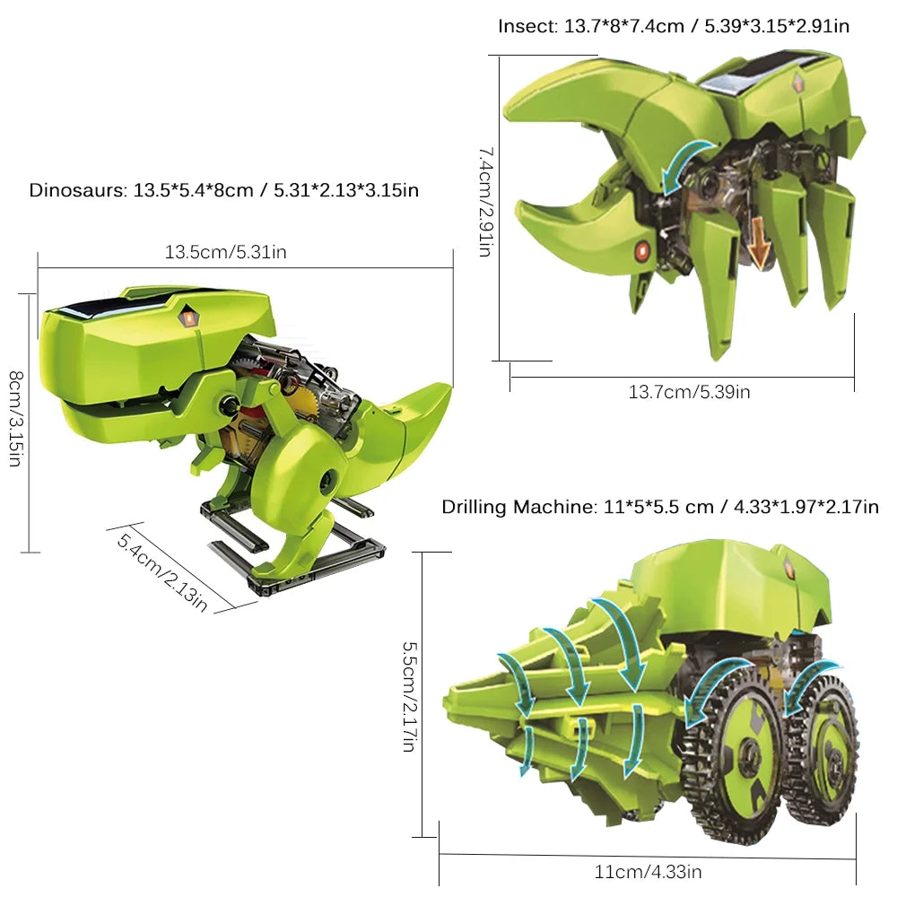 3 in 1 Solar Robot DIY STEM Science Experiment Assembly Model L2114