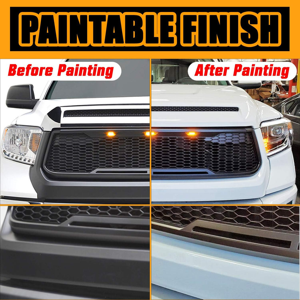 Charcoal Gray ABS Front Grille with Amber LED Lights K318806
