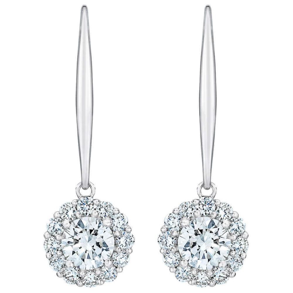 1 Ct TW Diamond Floral Stud Earrings in White Gold L829