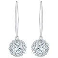 1 Ct TW Diamond Floral Stud Earrings in White Gold L829