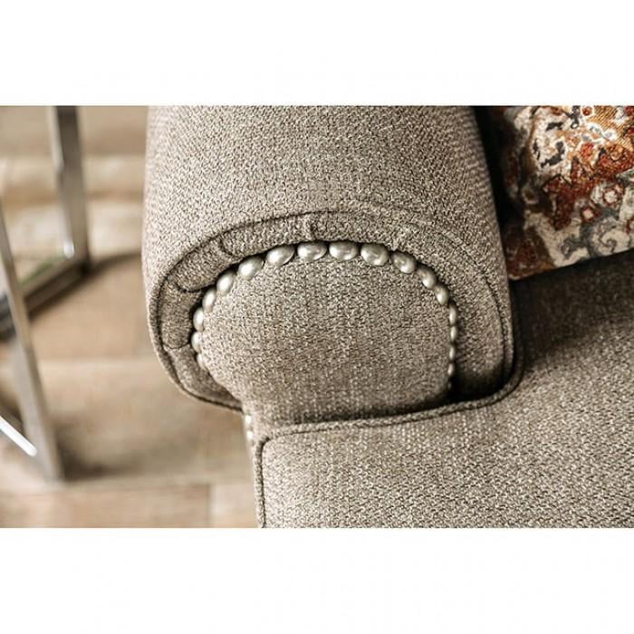 Gray Chenille Sofa L375341