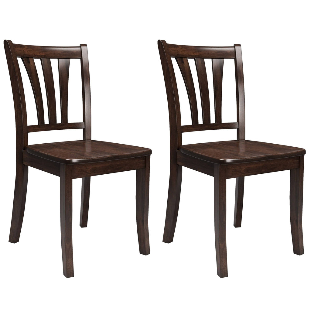 Cappuccino Stained Solid Wood Dining Chairs (Set of 2) A2912