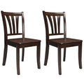 Cappuccino Stained Solid Wood Dining Chairs (Set of 2) A2912