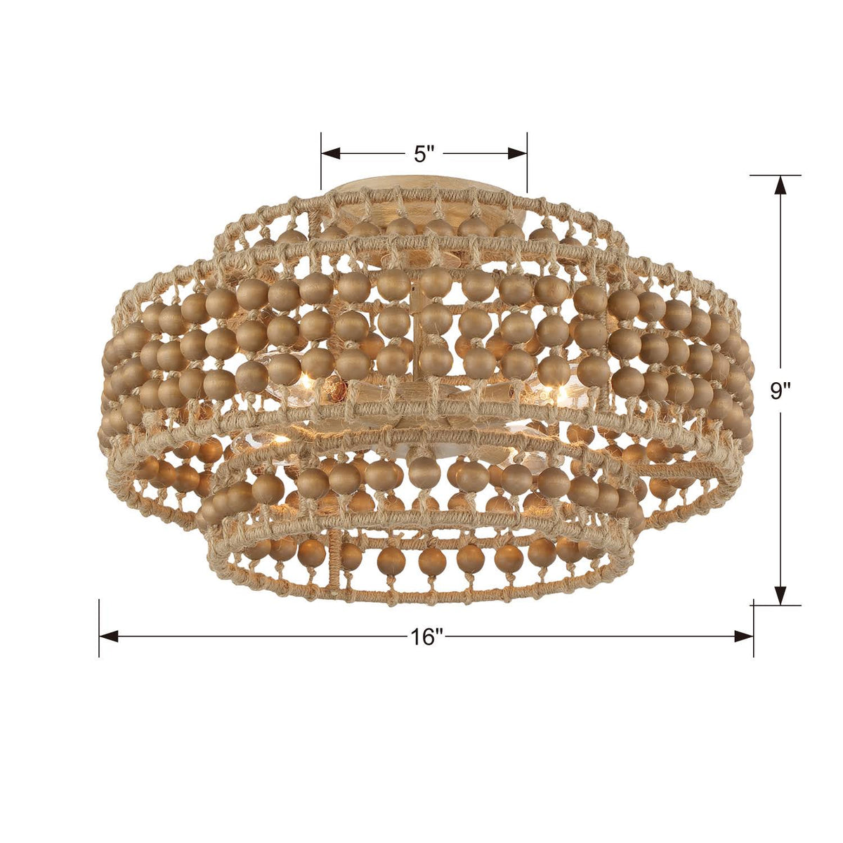 Silver 3-Light Ceiling Mount M5964