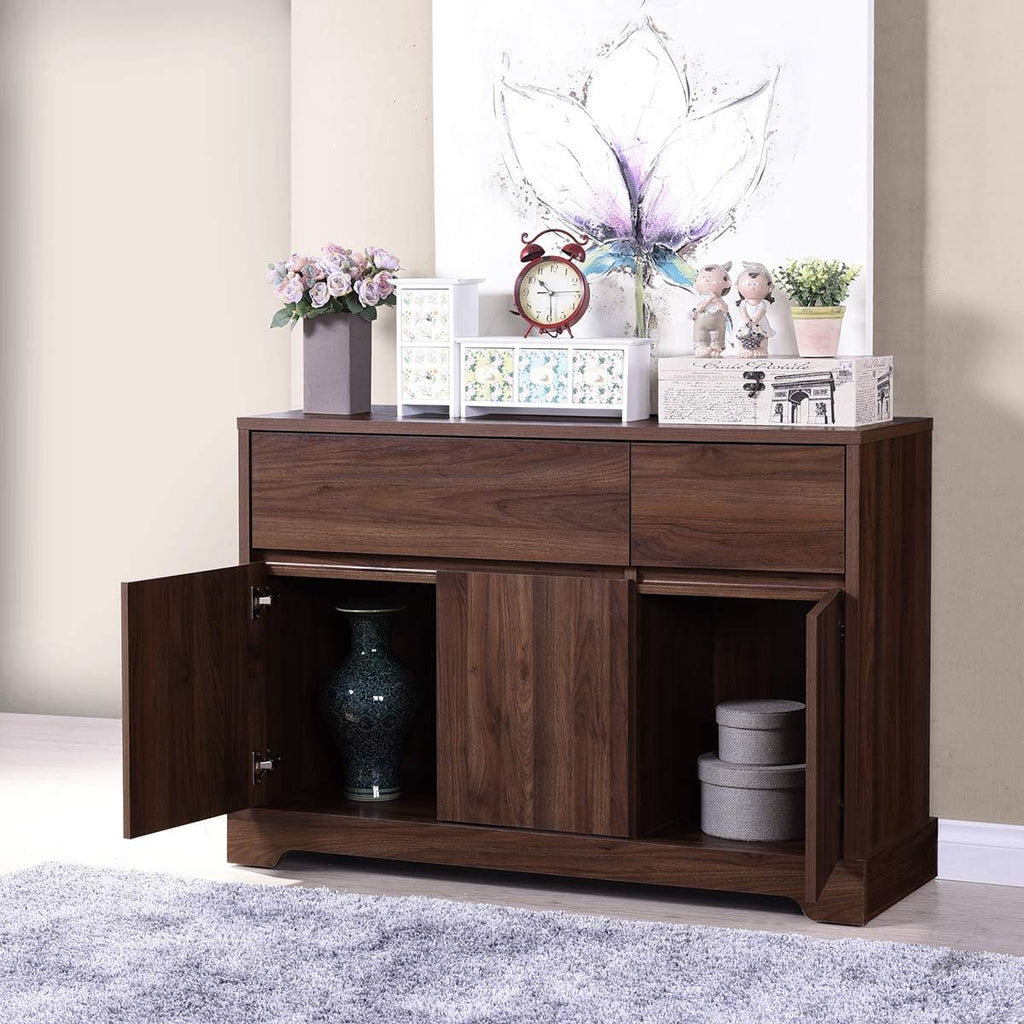 Walnut Buffet Sideboard with 2 Drawers and 2 Cabinets Z15133