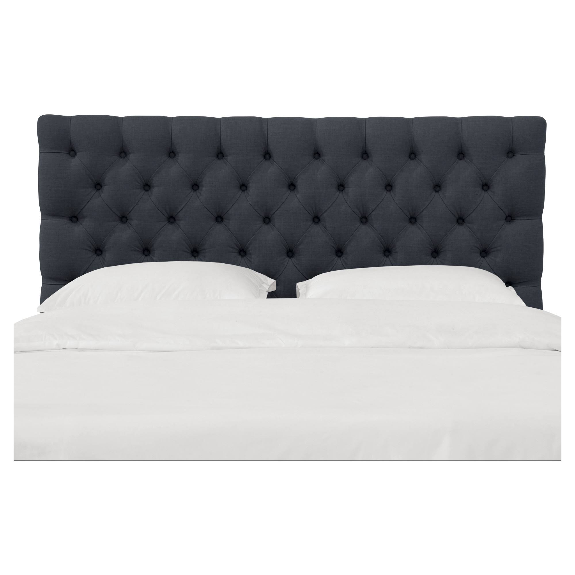 Twin Tufted Headboard Linen Ink R725