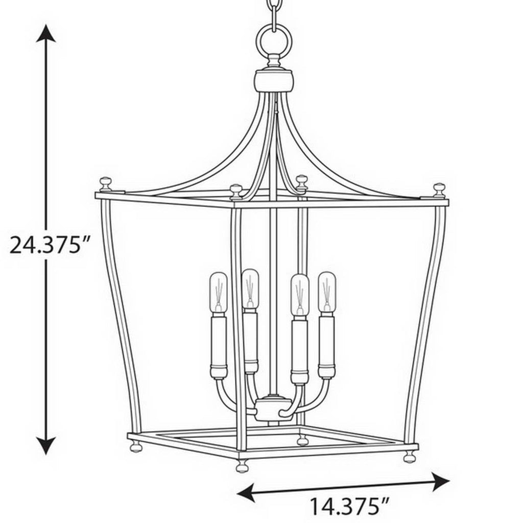 4 Light Foyer Brushed Nickel P35206